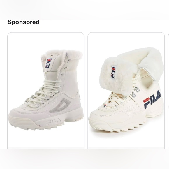 fila disruptor shearling boots
